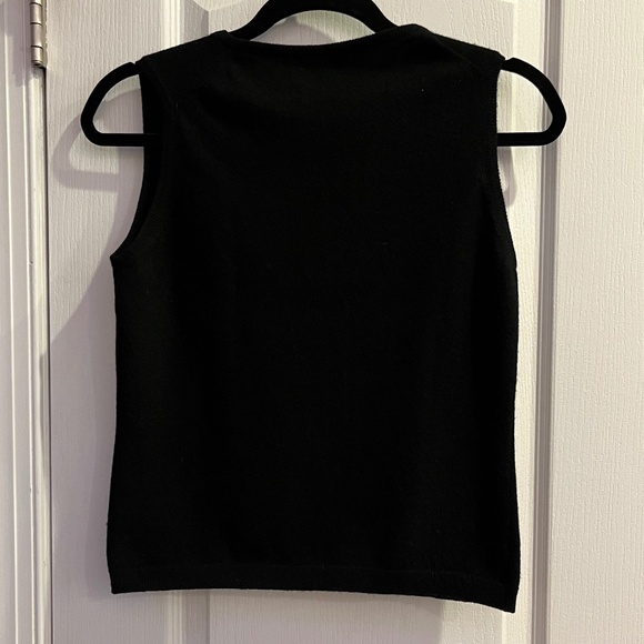 Cashmere Studio 100% cashmere Cardigan Sweater Sz 1 (XS) with shell- Black - Picture 9 of 9